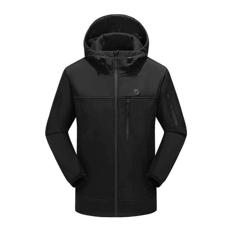 New intelligent constant temperature heating jacket for autumn and winter, soft shell cotton jacket, USB powered windproof and warm mountaineering suit - Memoriex 