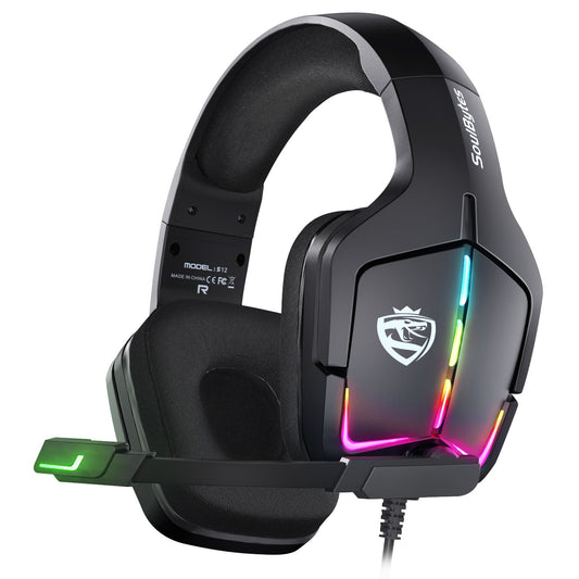 S12 Head mounted gaming headset wired RGB computer gaming headset PS4 headset - Memoriex 