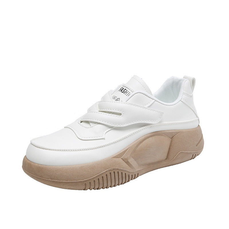 Little White Shoes Women's Spring New Korean Edition Female Students Thick Sole Velcro Board Shoes Casual Women's Shoes - Memoriex 