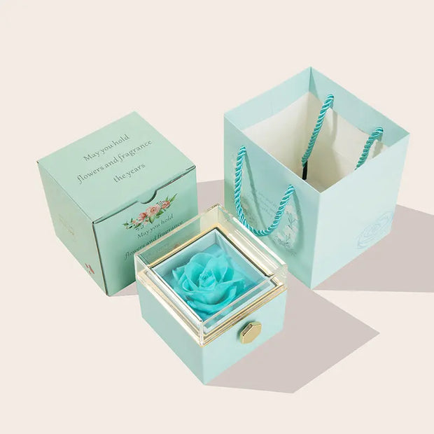 360° Flip Rose Gift Box Necklace Ring Gift Box For Women Girlfriend 2024 Hot Best Valentine Mother Day Birthday Gift Decoration - Memoriex 