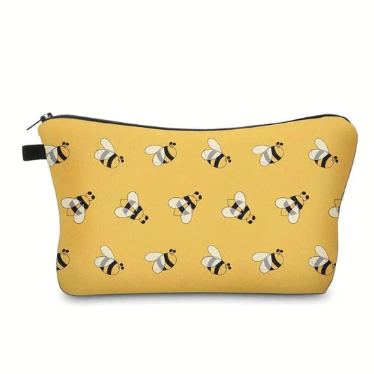 Bee Print Toiletry Bag  / Travel Makeup Pouch-0