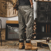 American retro work pants, men's autumn loose fitting straight tube trendy A-Mei khaki casual pants - Memoriex