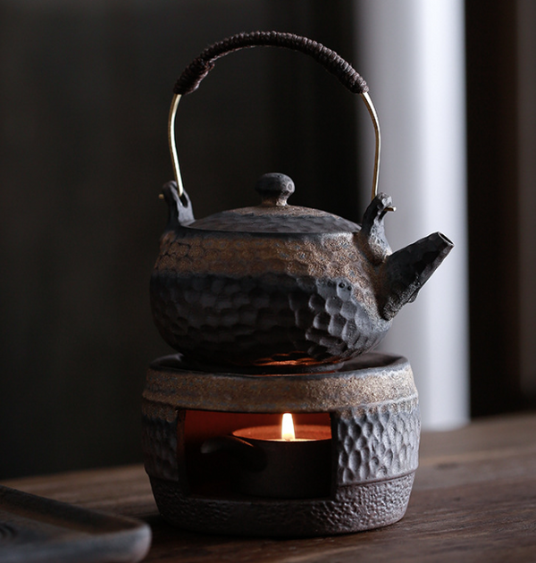 Ceramic Kung Fu Tea Kettle and Tea Warming Set