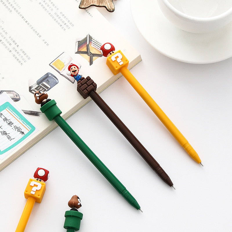 Super Mario Gel Pen Signature Pen Escolar Papelaria School Office Supply Promotional Gift - Memoriex 