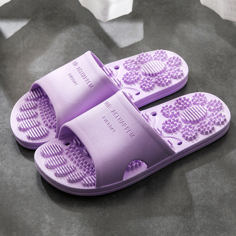 Home Bathroom Non-slip Indoor Slippers Supermarket Hotel Men's And Women's Massage House Soft Foams Slippers - Memoriex 