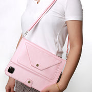 Suitable for iPad Pro 2020 Pen Slot Shoulder Strap Tablet Leather Case Air5 Handle Strap Handheld Flip Stand Protective Case - Memoriex