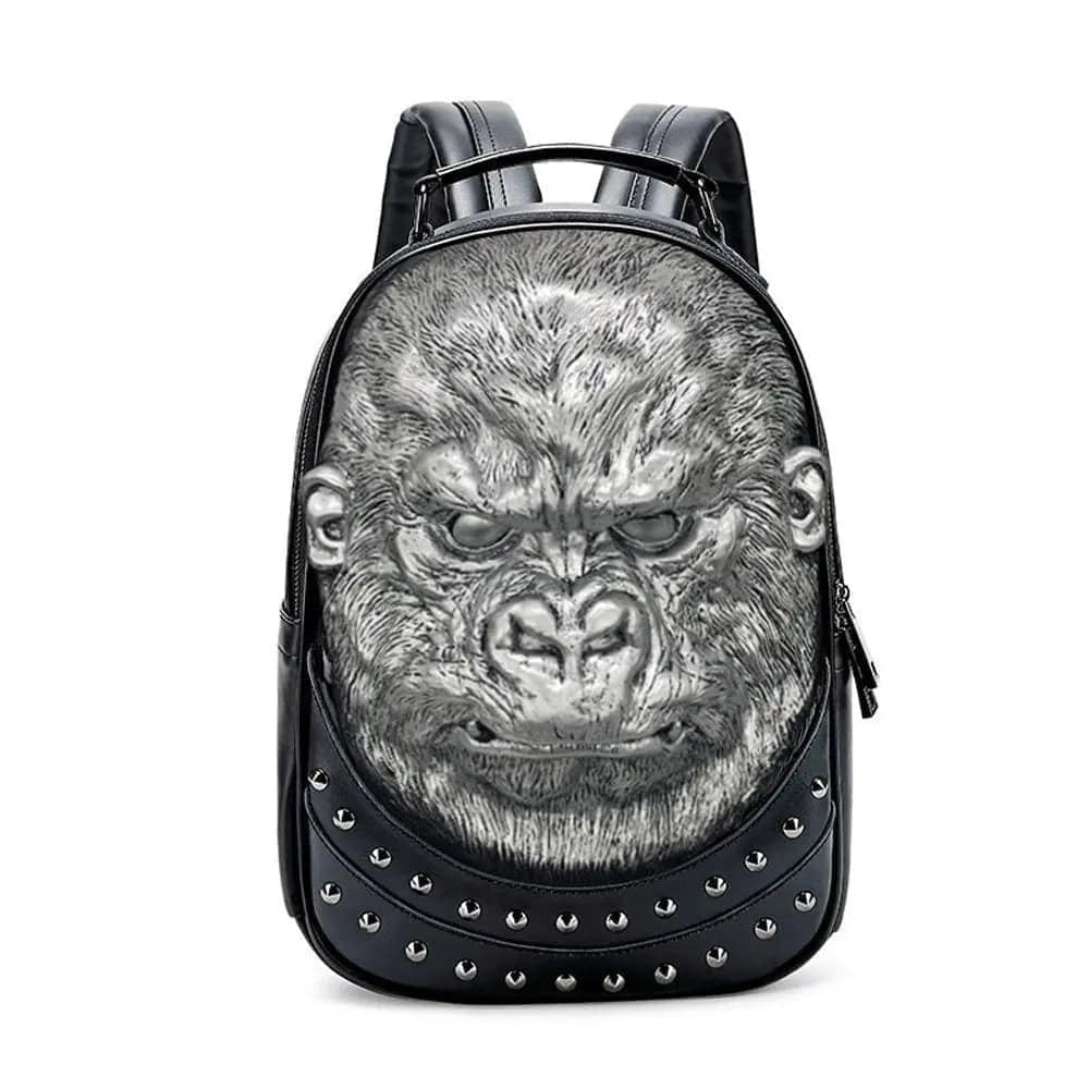 3D Backpack 3D modeling Waterproof Studded Apeman Wild Backpack Hip Hop Rucksacks-6