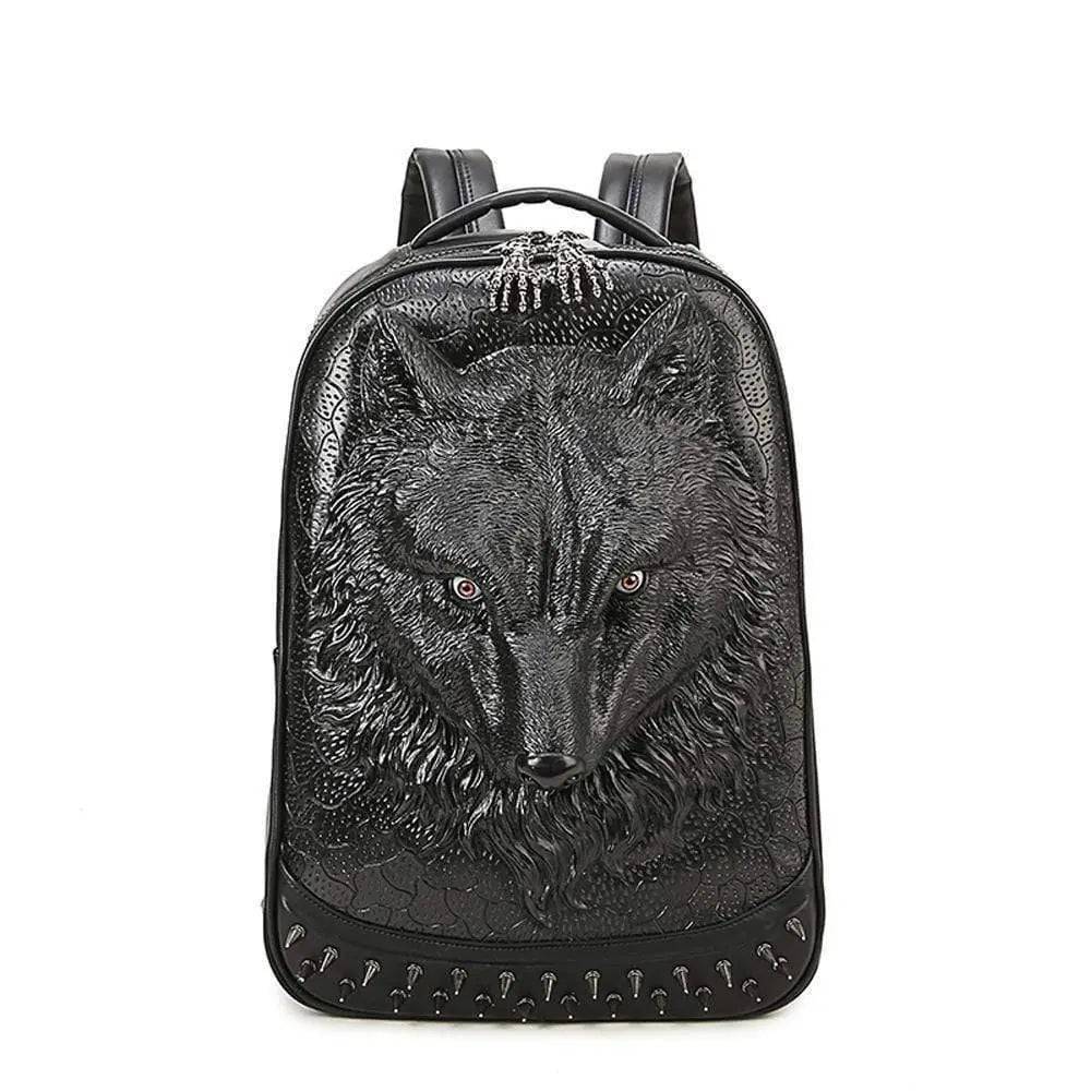 3D Backpack,3D Wolf Face Modeling  backpack Without Hat-0