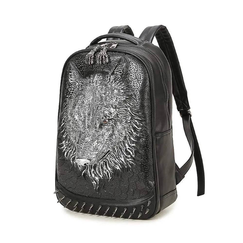 3D Backpack,3D Wolf Face Modeling  backpack Without Hat-4