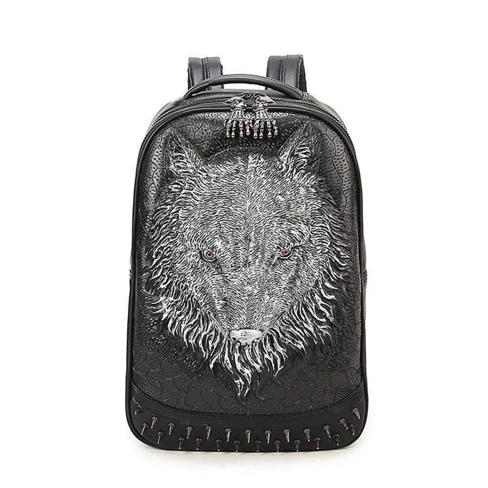 3D Backpack,3D Wolf Face Modeling  backpack Without Hat-5