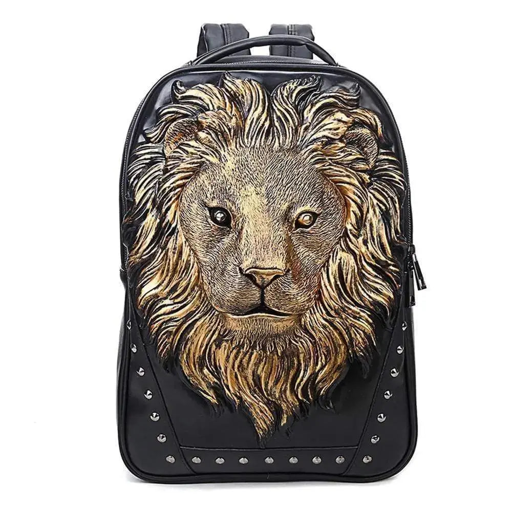 3D Backpack 3D Lion Head Modeling Backpack Outdoor Backpack Travel Backpack Computer Bag-5