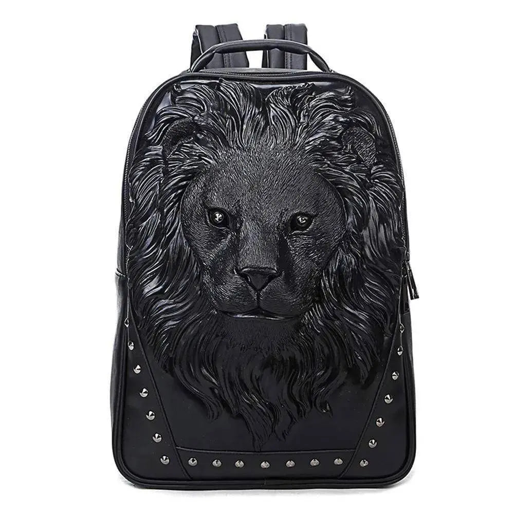 3D Backpack 3D Lion Head Modeling Backpack Outdoor Backpack Travel Backpack Computer Bag-6