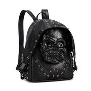 3D Backpack 3D  PU Leather Skull Studded Computer Backpack-2