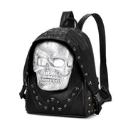 3D Backpack 3D  PU Leather Skull Studded Computer Backpack-5