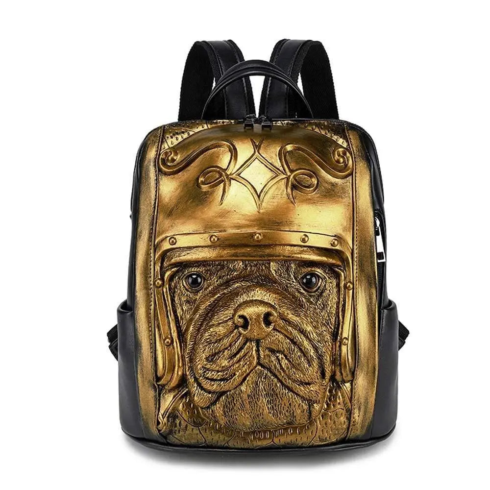 3D Backpack 3D Sha Pei Dog With Helmet Waterproof Backpack-2