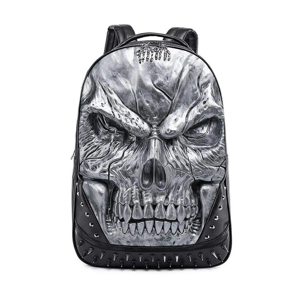 3D Backpack Large Skull Face  Backpack, Rivet Rucksack ,Leisure Backpack Bags-2