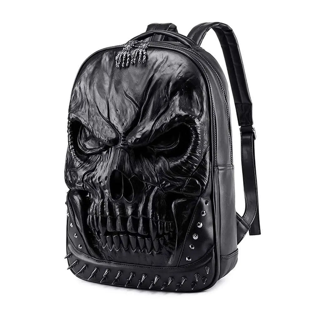 3D Backpack Large Skull Face  Backpack, Rivet Rucksack ,Leisure Backpack Bags-4