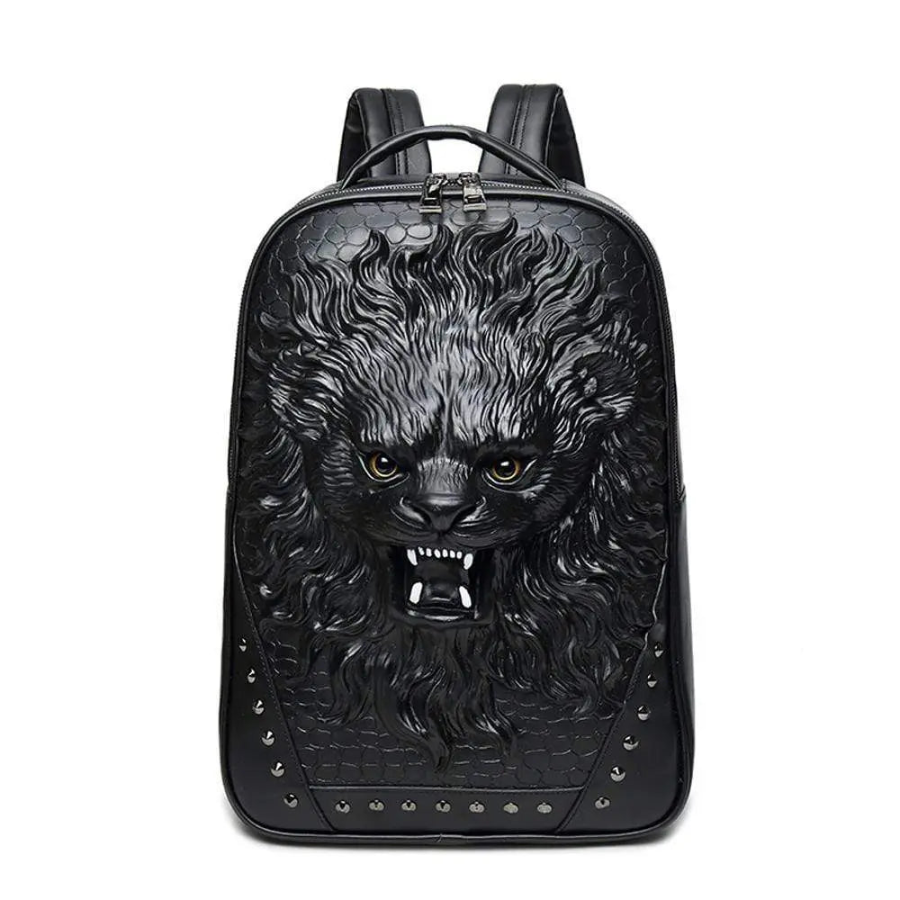 3D Backpack Laughing Lion Backpack Outdoor Travel Backpack Computer Bag-5