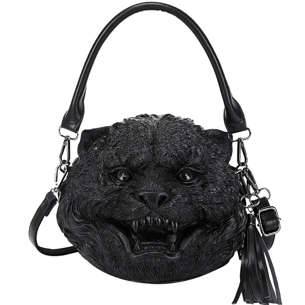 3D Backpack, Fashion 3D Happy Small Tiger Head SquareBag,  Cross Body Handle Shoulder Bag-1