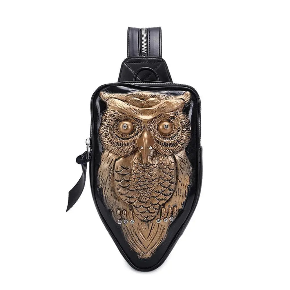 3D Backpack, Owl Mini Waterproof Backpack bag Chest Shoulder Bags-0