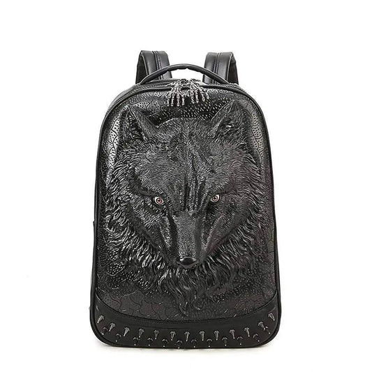 3D Backpack,3D Wolf Face Modeling  backpack Without Hat-0