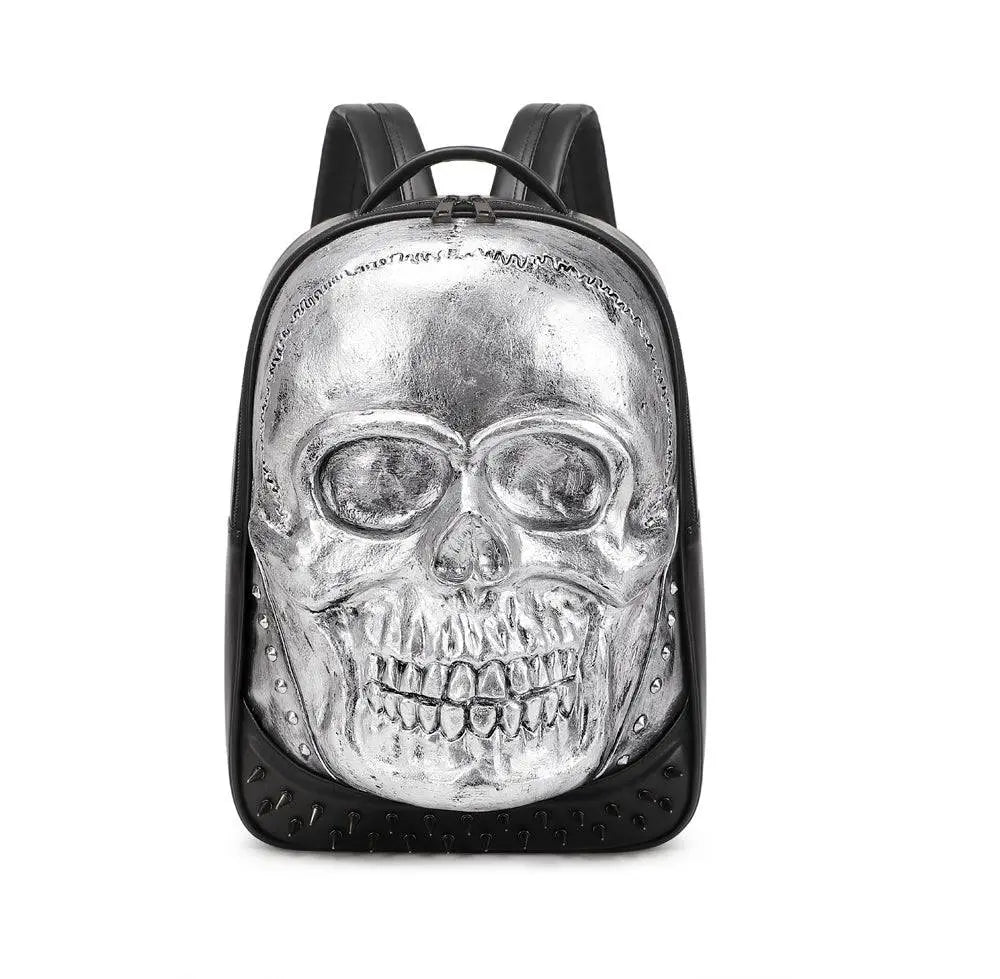 3D Bags Fashion Smile Studded Skull Backpack-3