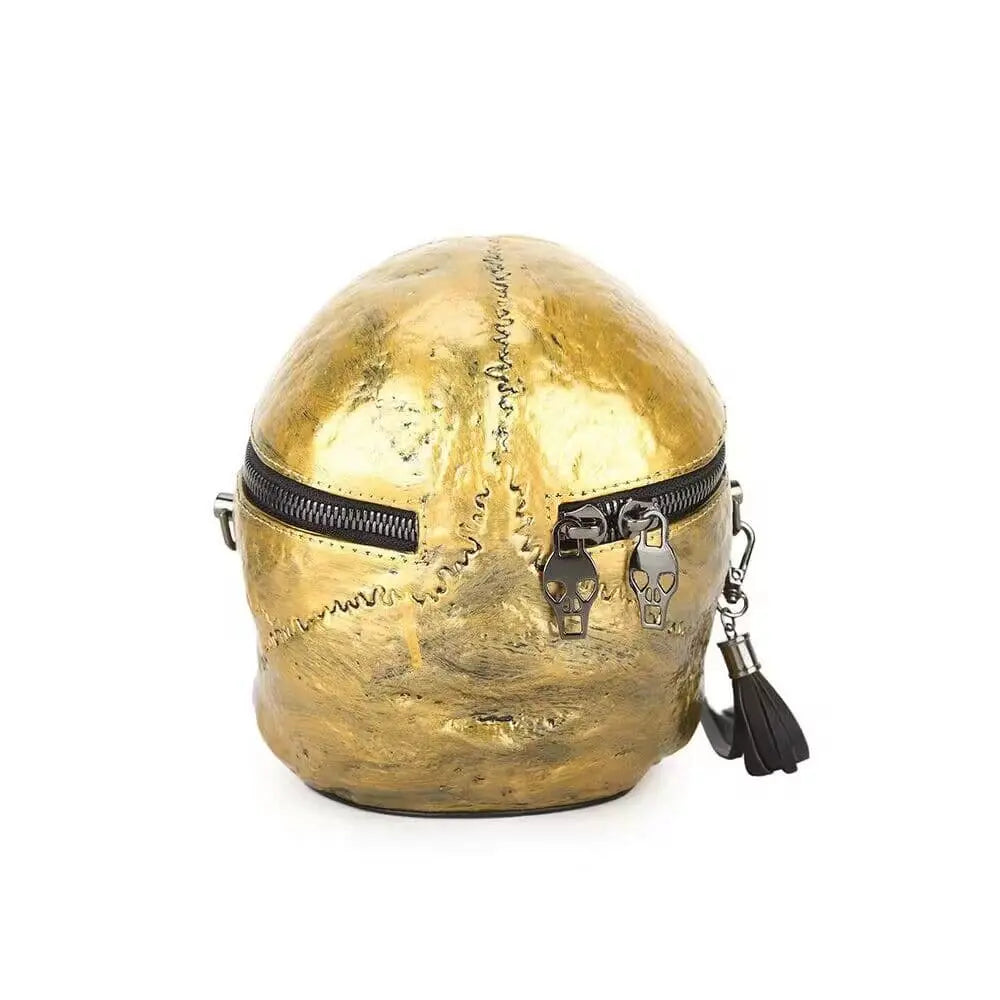 3D Bags Gold Skull Cross Body Shoulder Bag Mini Handle Handbags-2