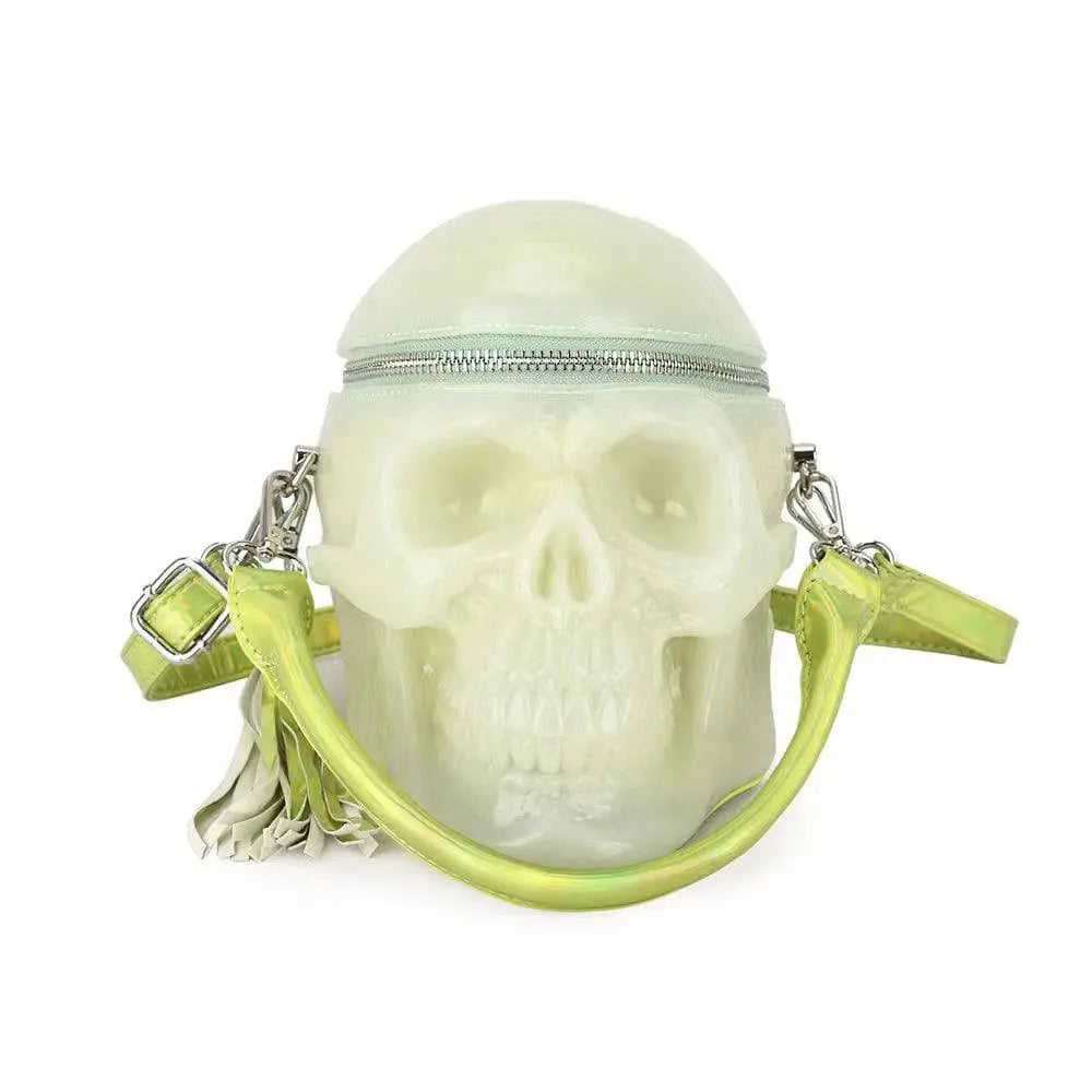 3D Bags Skull Gel Cross Body Handle Bag Glow-in-the-dark Mini Shoulder Handbag-0