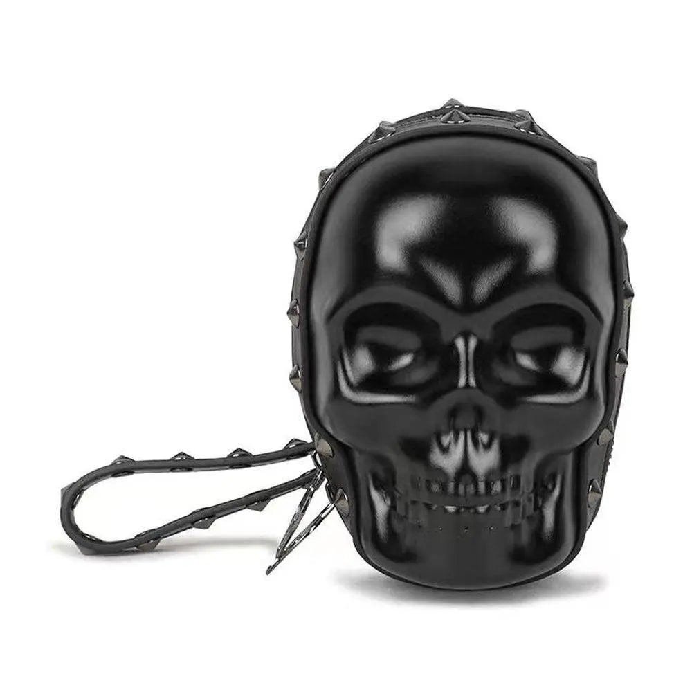 3D Bags Skull Handle Wrist Bag Black-0