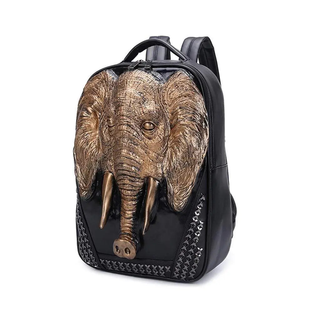 3D Elephant Backpack Studded Knapsacks  Laptop Backpack-2