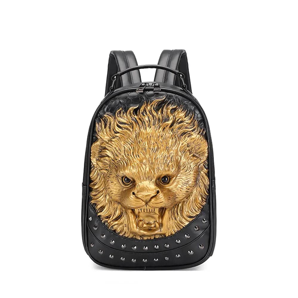 3D Lion backpack, Unisex Happy 3D Small Lion Styled Leisure Backpack-0