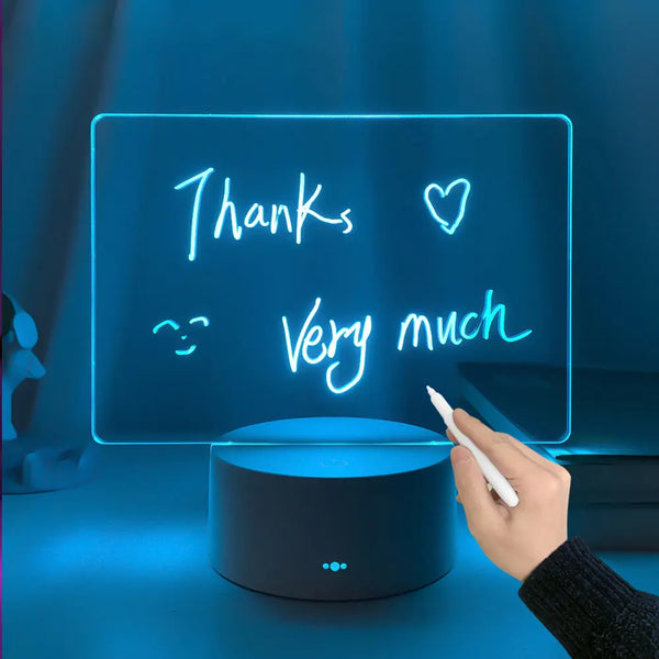3D Night Light Can Be Erased And Written On - Night Light Message Board Memo - Memoriex 