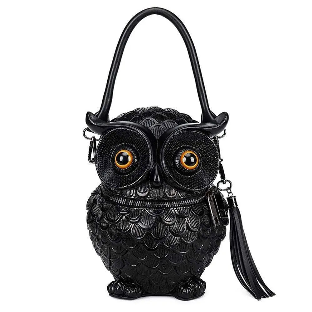 3D  Owl Handle Shoulder Messenger Cross body Backpack-0