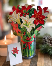 3D Paper Flowers Popup Greeting Cards Handmade Flower Bouquet Cards with Note Card and Envelope for Wedding Mother's Day - Memoriex 