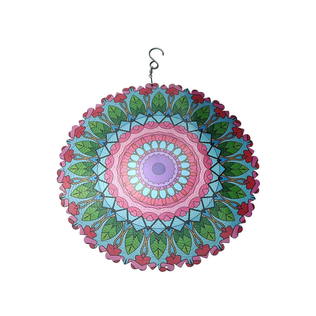 3D Rotating Wind Chimes Mandala Outdoor Garden Stainless Steel Decoration - Memoriex 