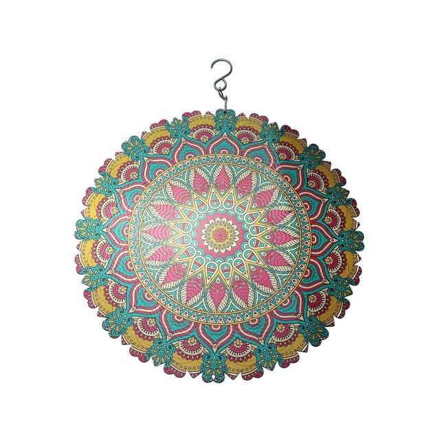 3D Rotating Wind Chimes Mandala Outdoor Garden Stainless Steel Decoration - Memoriex 