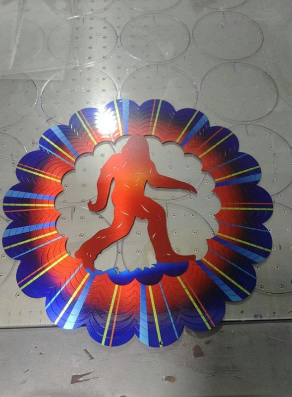 3D Rotating Wind Chimes Mandala Outdoor Garden Stainless Steel Decoration - Memoriex 