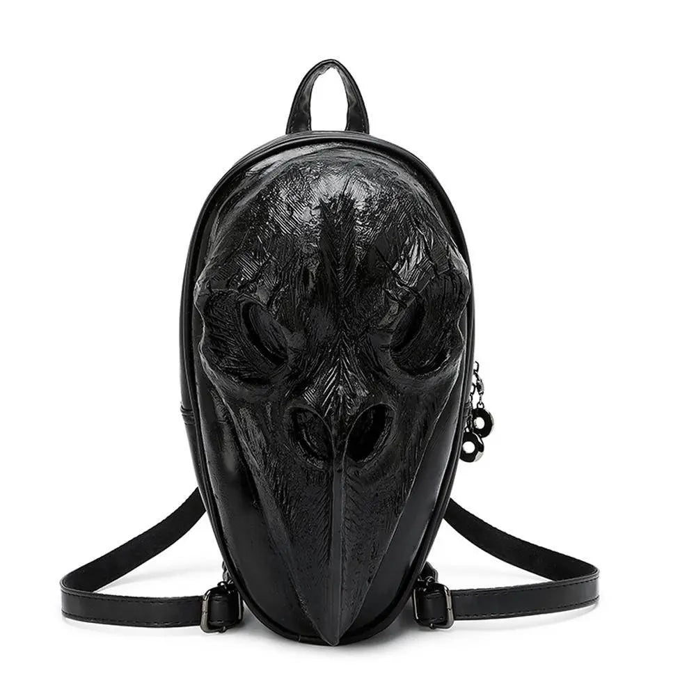 3D Skull Backpack ,3D Skull Bird With Sharp Pointed Beak Small Backpack-2