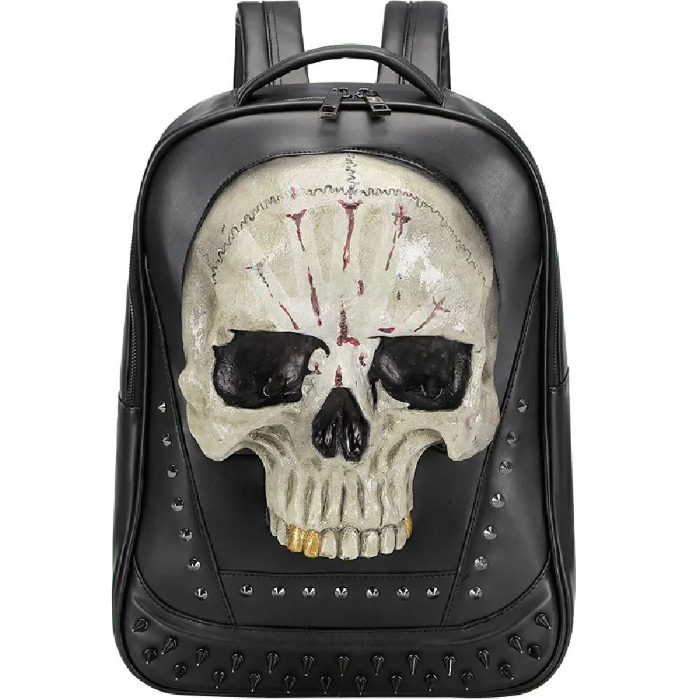 3D Skull Backpack, 3D Kreepsville Skull ，Luminous Leisure Skull Backpack-1