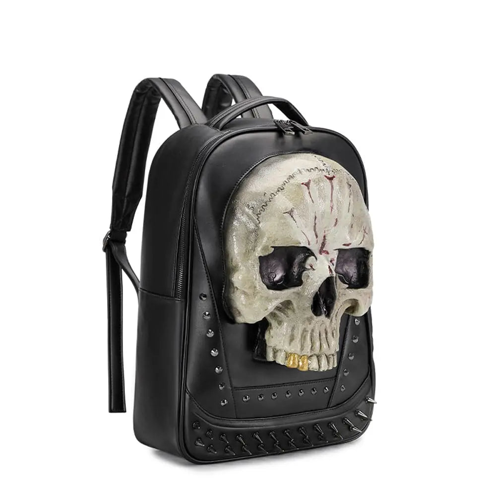 3D Skull Backpack, 3D Kreepsville Skull ，Luminous Leisure Skull Backpack-2