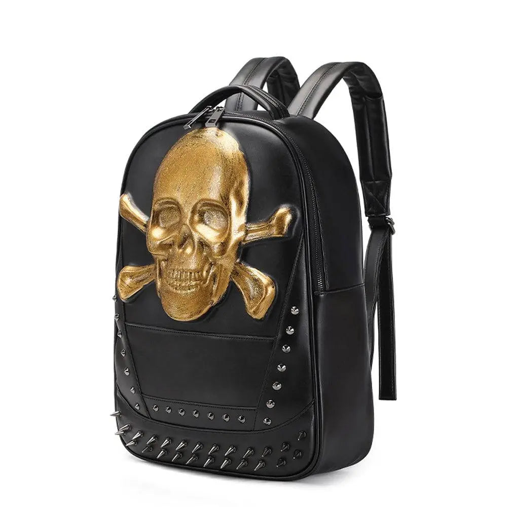 3D Skull Backpack, 3D Smile Pirate Skull And Crossbones-2