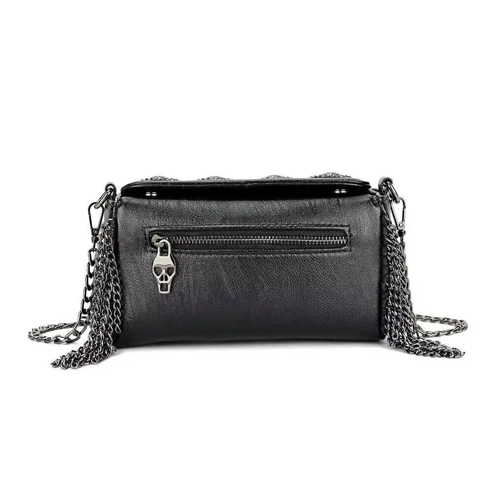 3D Skull Bag Studded Chain Shoulder Bag-2