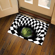 3D visual clown floor mat, funny entrance floor mat, illusion vortex floor mat - Memoriex 