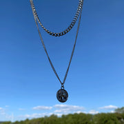 New Hip-Hop Accessories Sweater Chain Military Titanium Steel Necklace Men's Jewelry - Memoriex