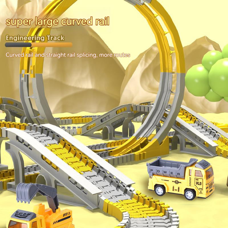 Electric toy track car wholesale children educational changeable track car small train track toy - Memoriex 