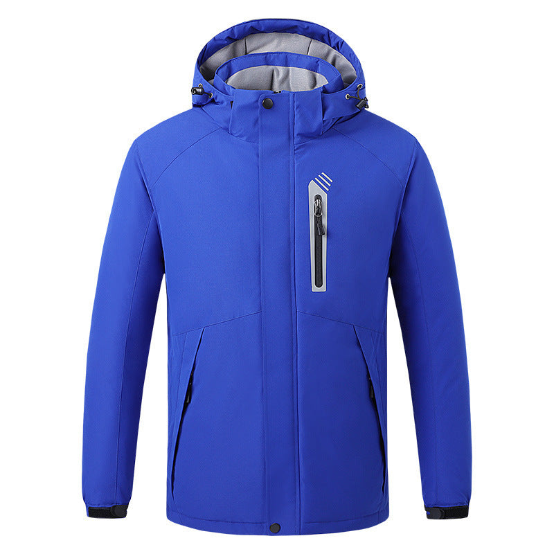 USB heating jacket, outdoor fashion men's cotton jacket, thick and warm jacket, heated cotton jacket - Memoriex 