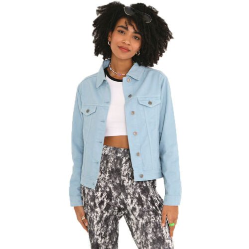 Ladies Brave Soul Blooms Denim Jacket-7