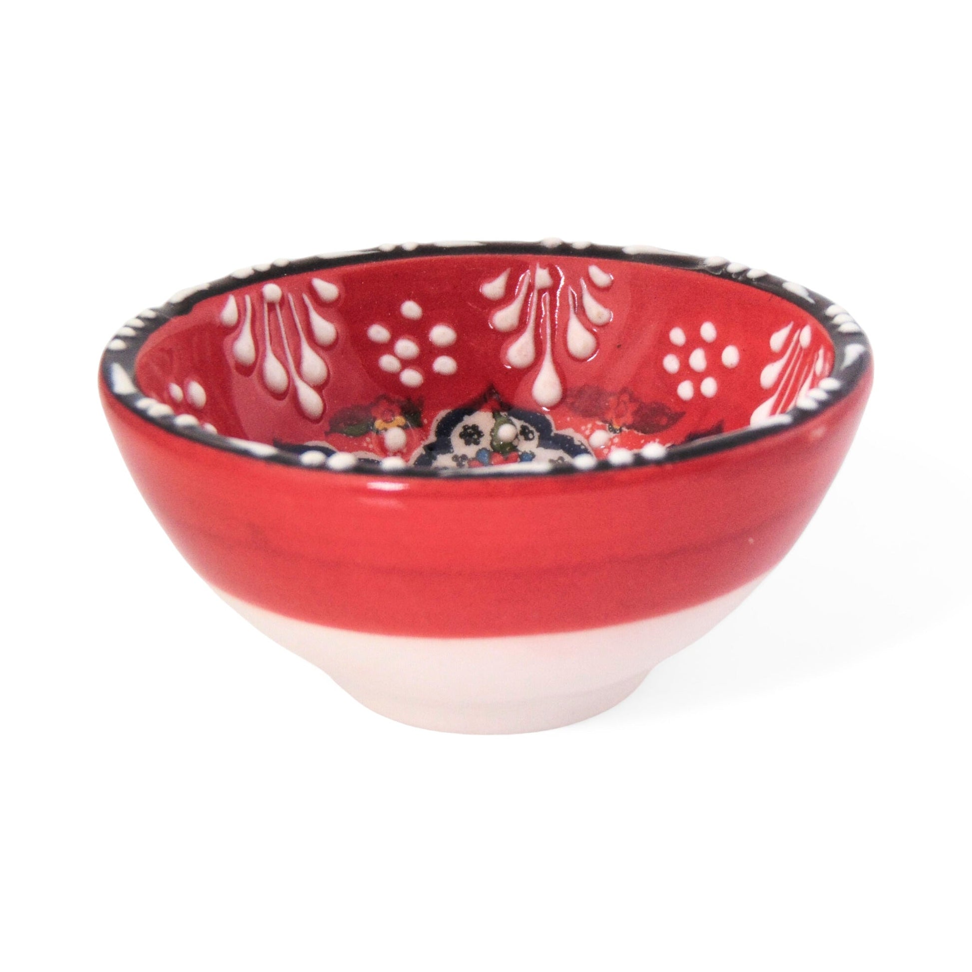 Handmade Ceramic Bowl Mexican Red 8cm-2