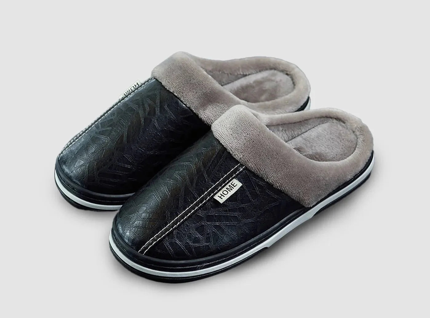 FitVille Men's Plush House Slippers-0