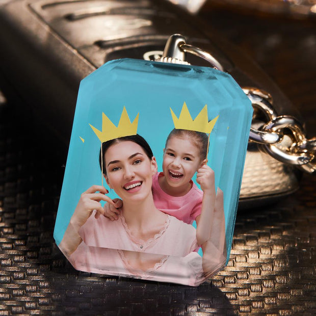 Personalised Crystal Keyring | Double-Sided Photo Pendant | Unique British Gift | Memoriex - Memoriex